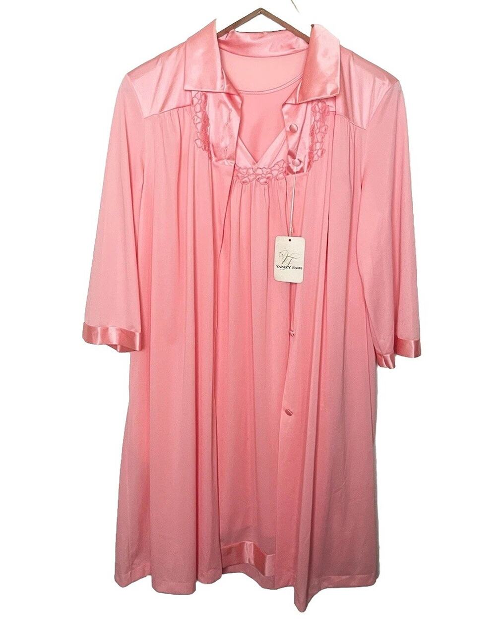 Vintage Vanity Fair Nightgown Robe Peignoir 2 Pc Set Size Small Medium Coquette